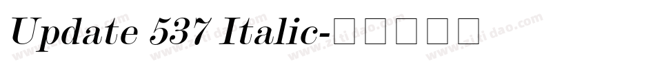 Update 537 Italic字体转换